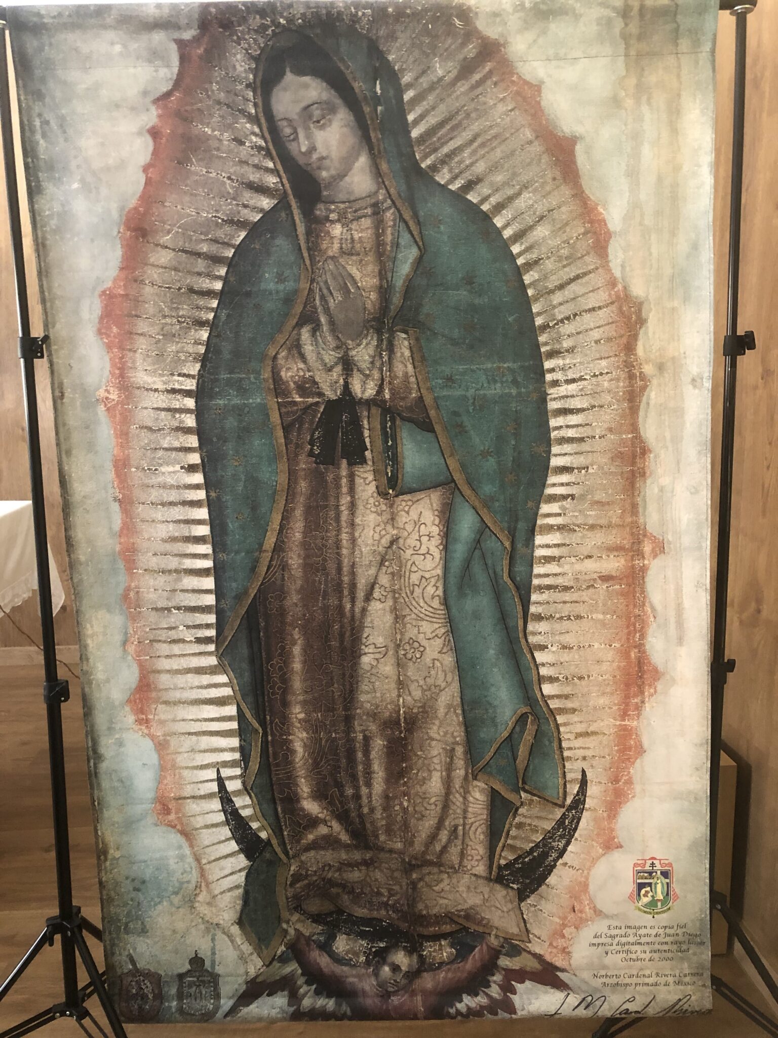 La tilma de la Virgen de Guadalupe nos visita Parroquia María