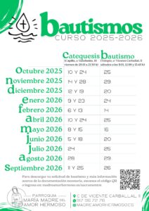 Bautismos curso 2025-26