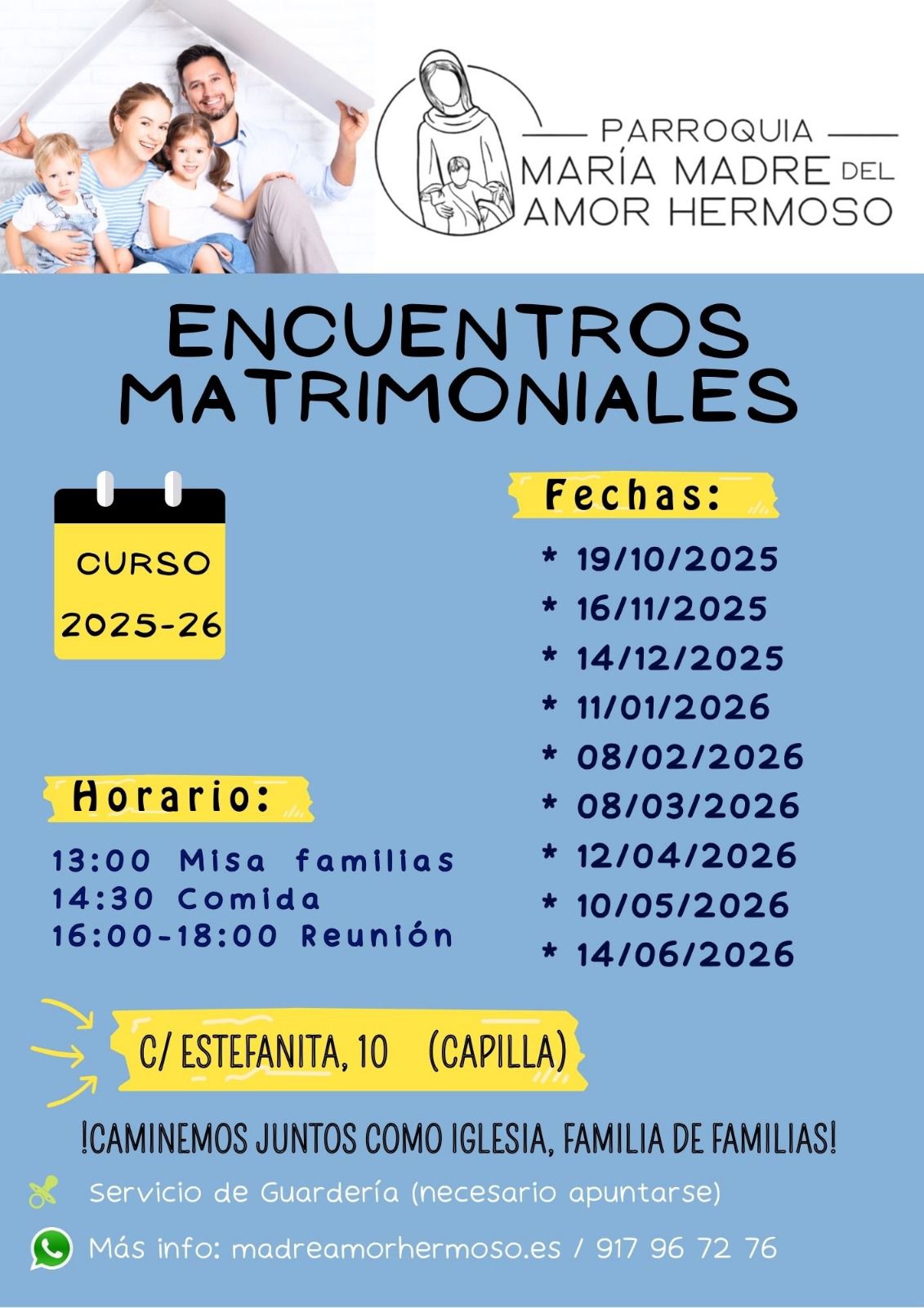 Encuentros matrimoniales. Curso 2025-2